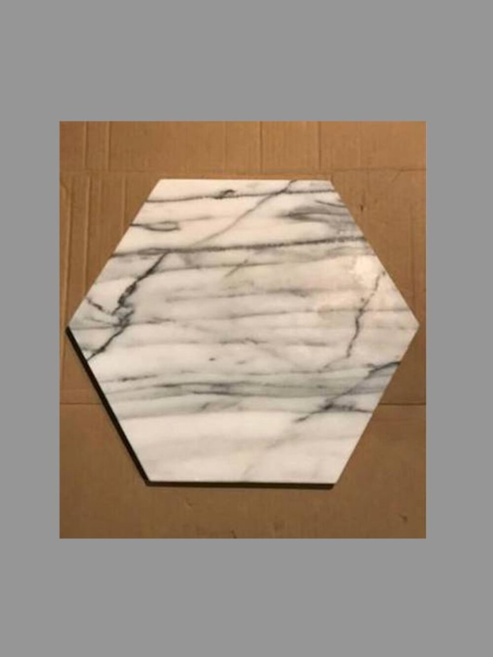 West Elm Hexagon White Marble